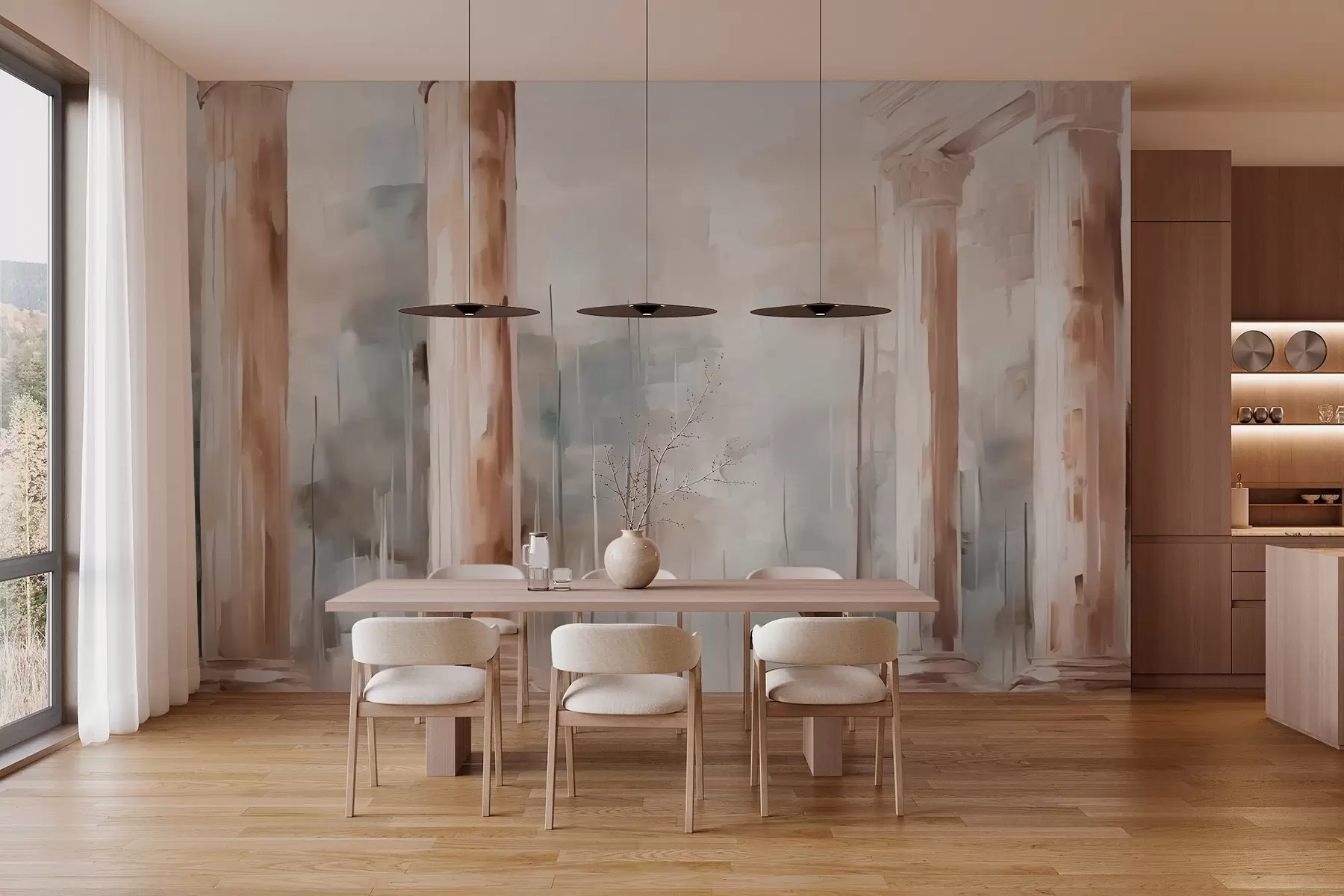 Papier peint Colonnes abstraites w03844