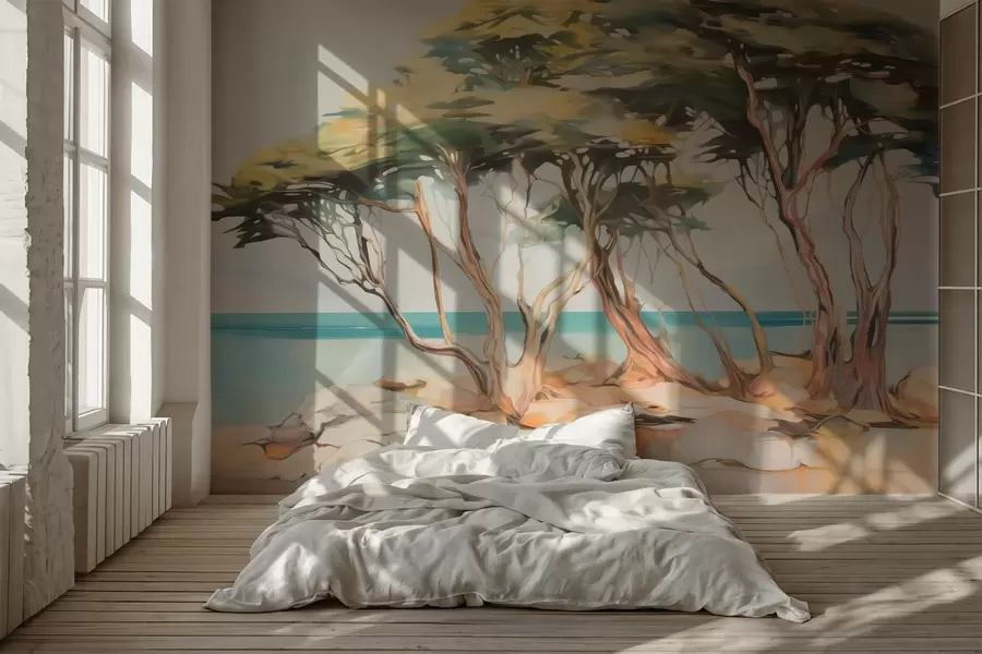 Papier peint Arbres en bord de mer w03855