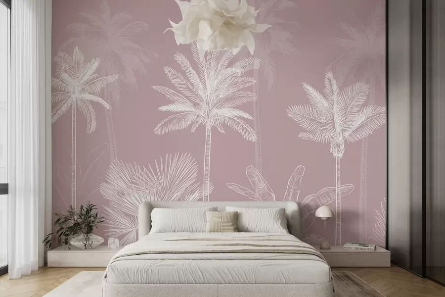 Papier peint Palmiers blancs w03831v2