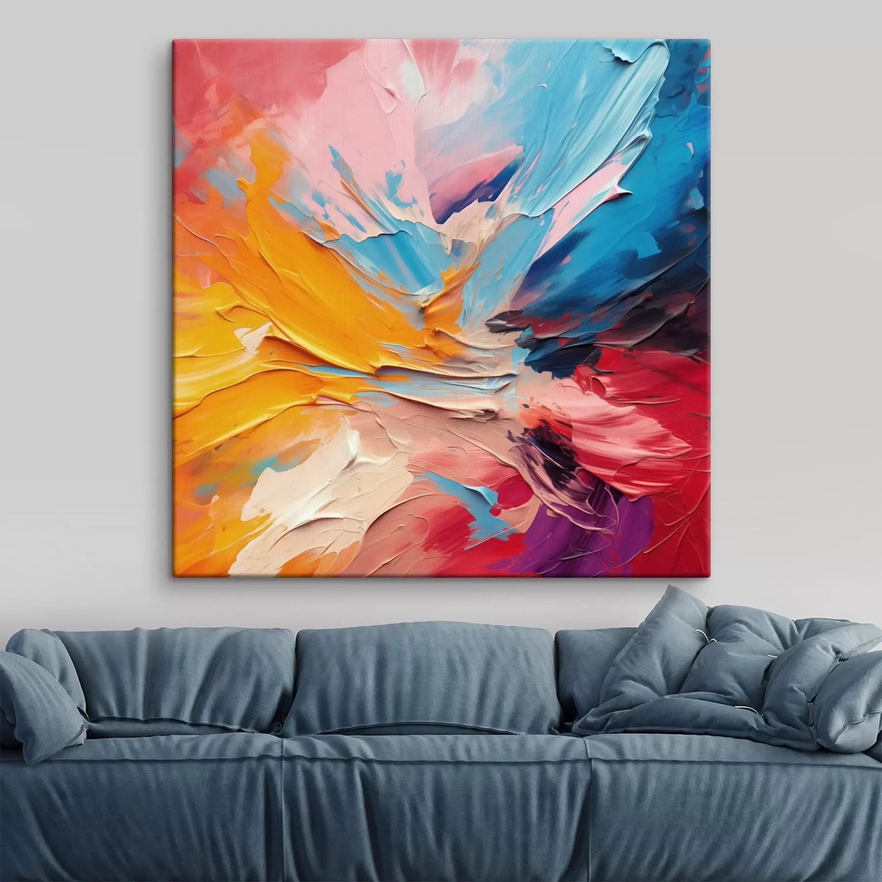Papier peint Explosion de couleurs dans un style impressionniste abstrait s43897
