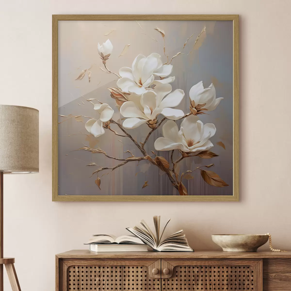 Poster Magnolias dans des tons chauds f43896