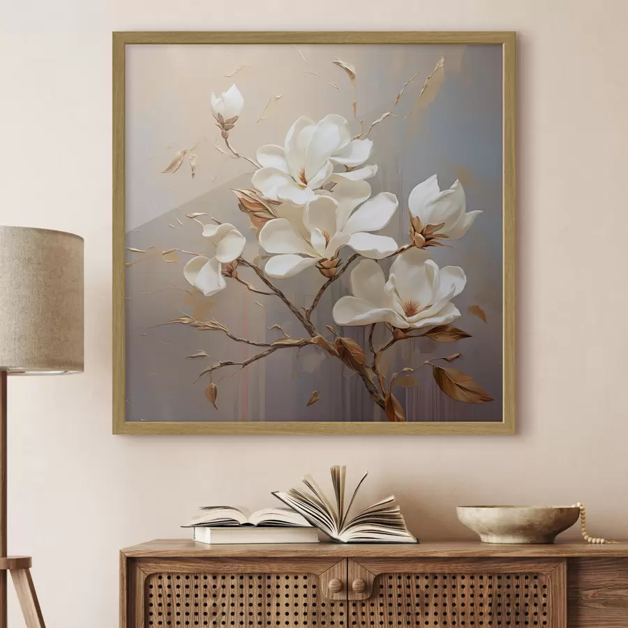 Papier peint Magnolias dans des tons chauds f43896