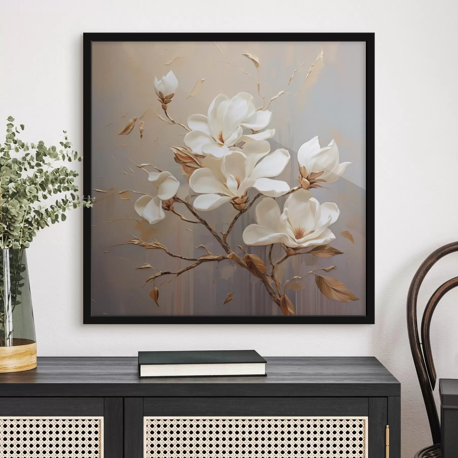 Papier peint Magnolias dans des tons chauds f43896