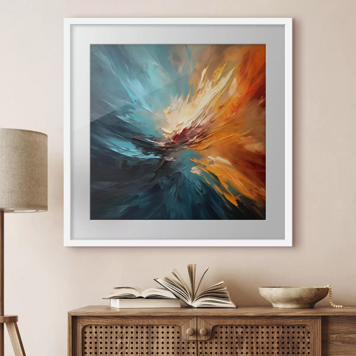 Poster Tourbillon abstrait de couleurs f44042