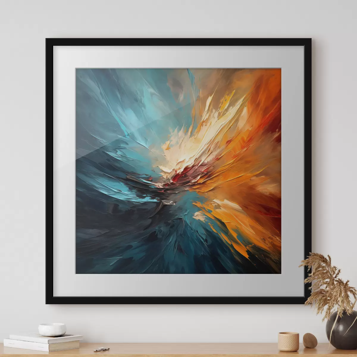 Poster Tourbillon abstrait de couleurs f44042