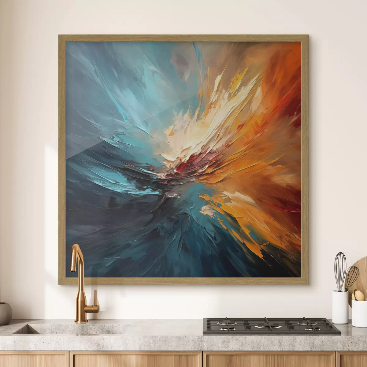 Poster Tourbillon abstrait de couleurs f44042