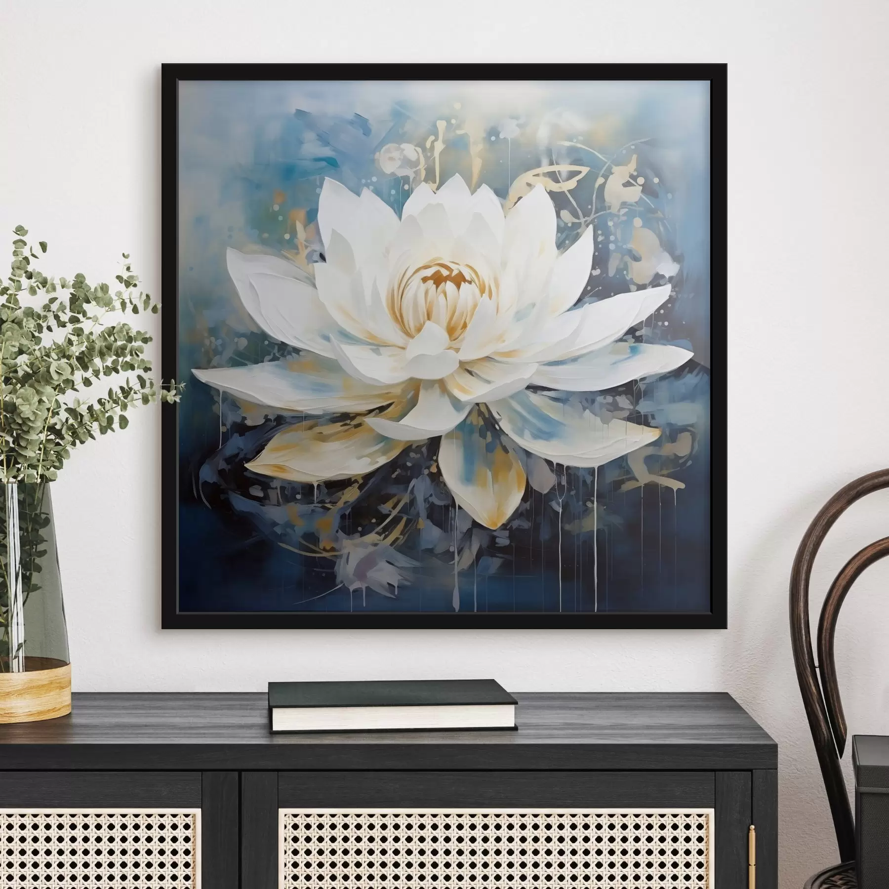 Papier peint Tendre lotus dans un style de peinture f44046