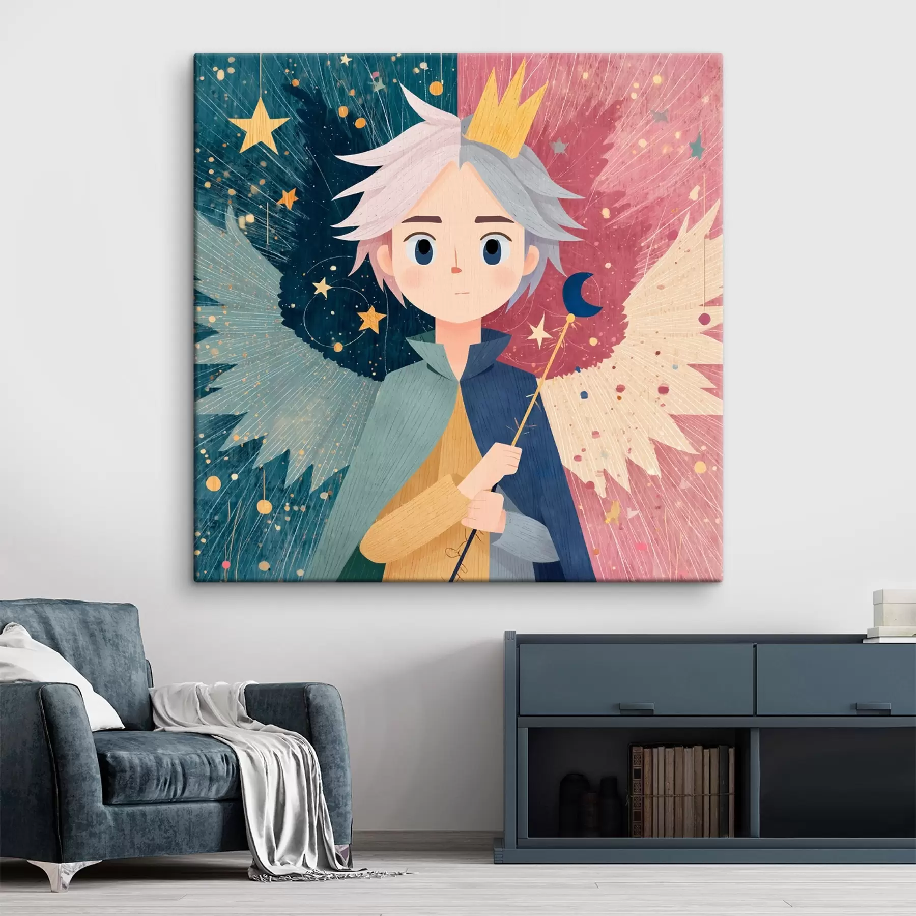Tableau La dualité dans le style de la fantaisie s44245