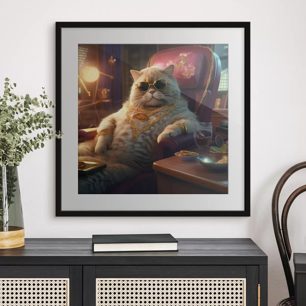 Poster Chat important f44242