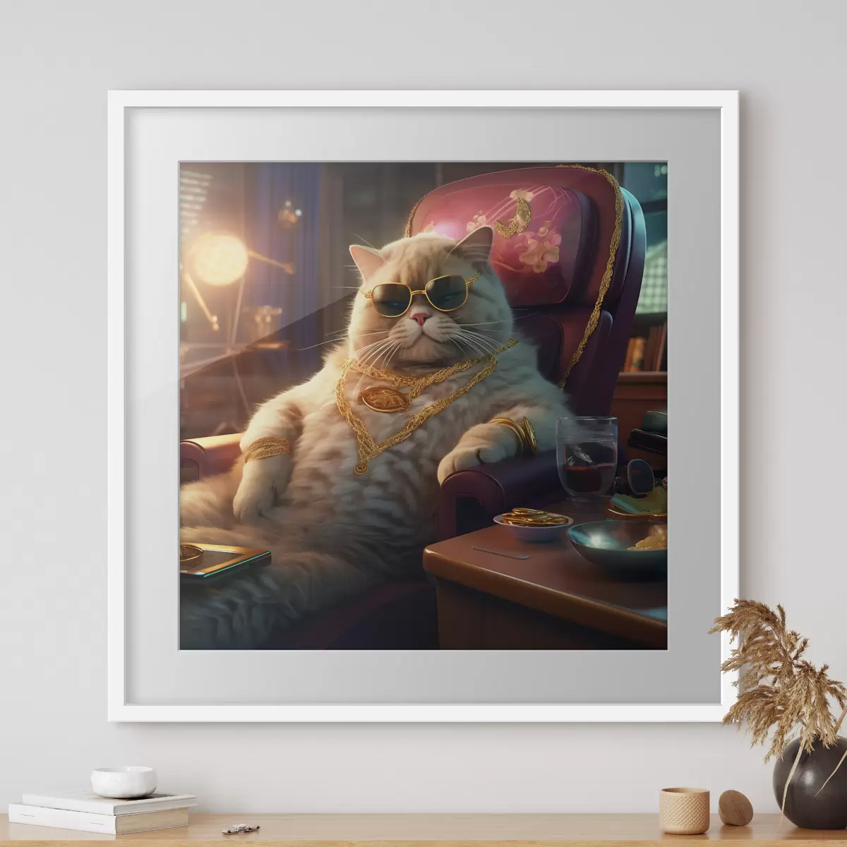 Poster Chat important f44242