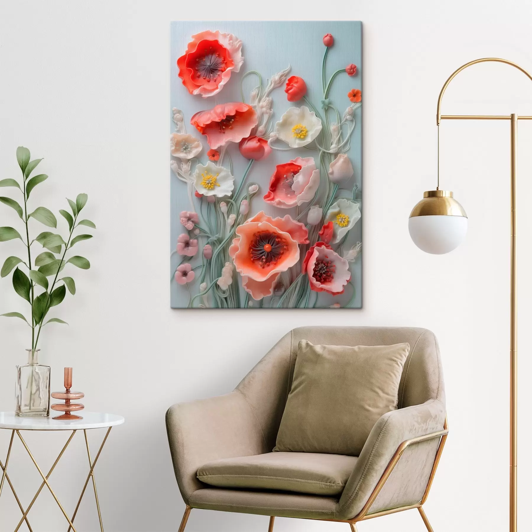 Tableau Coquelicots des champs s44295