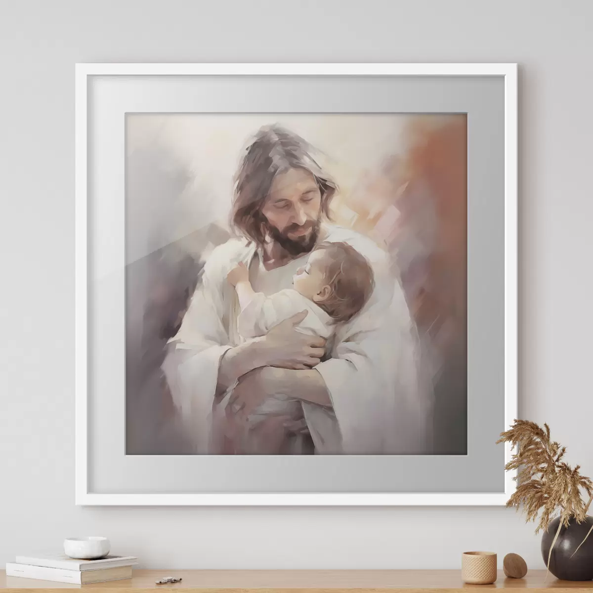 Poster Jésus avec un enfant f44283