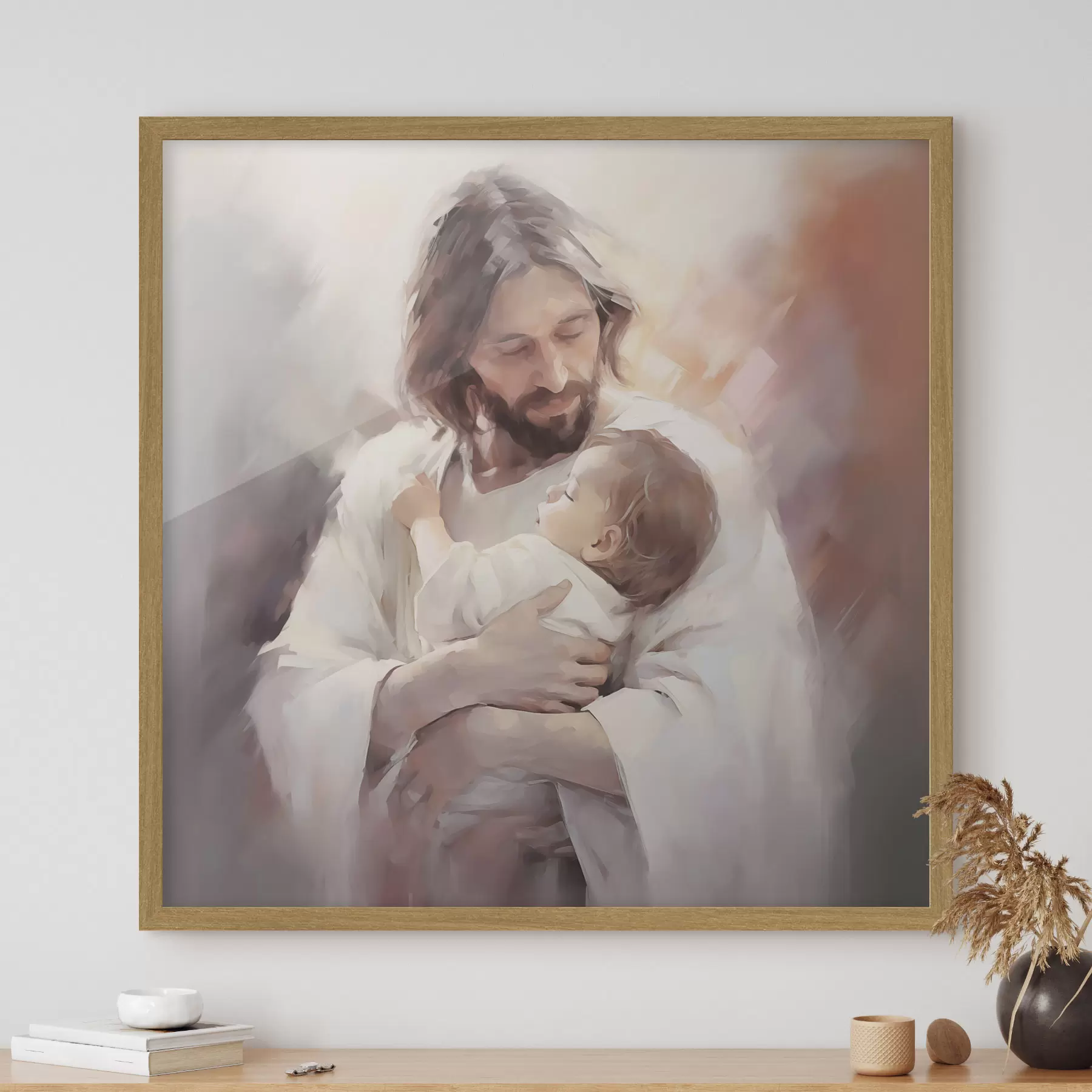 Papier peint Jésus avec un enfant f44283