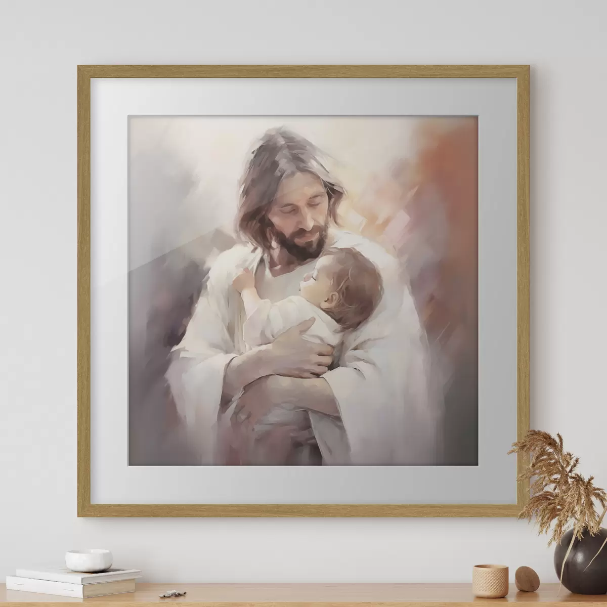 Poster Jésus avec un enfant f44283