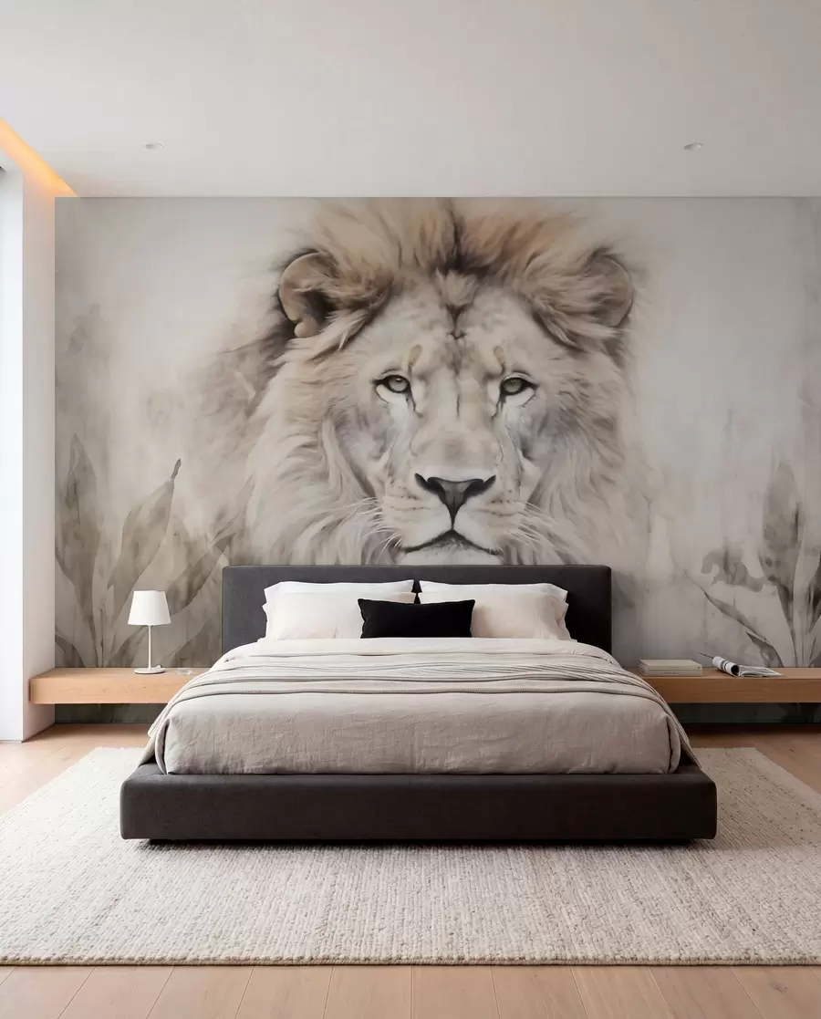 Papier peint Le regard doux du lion w03888