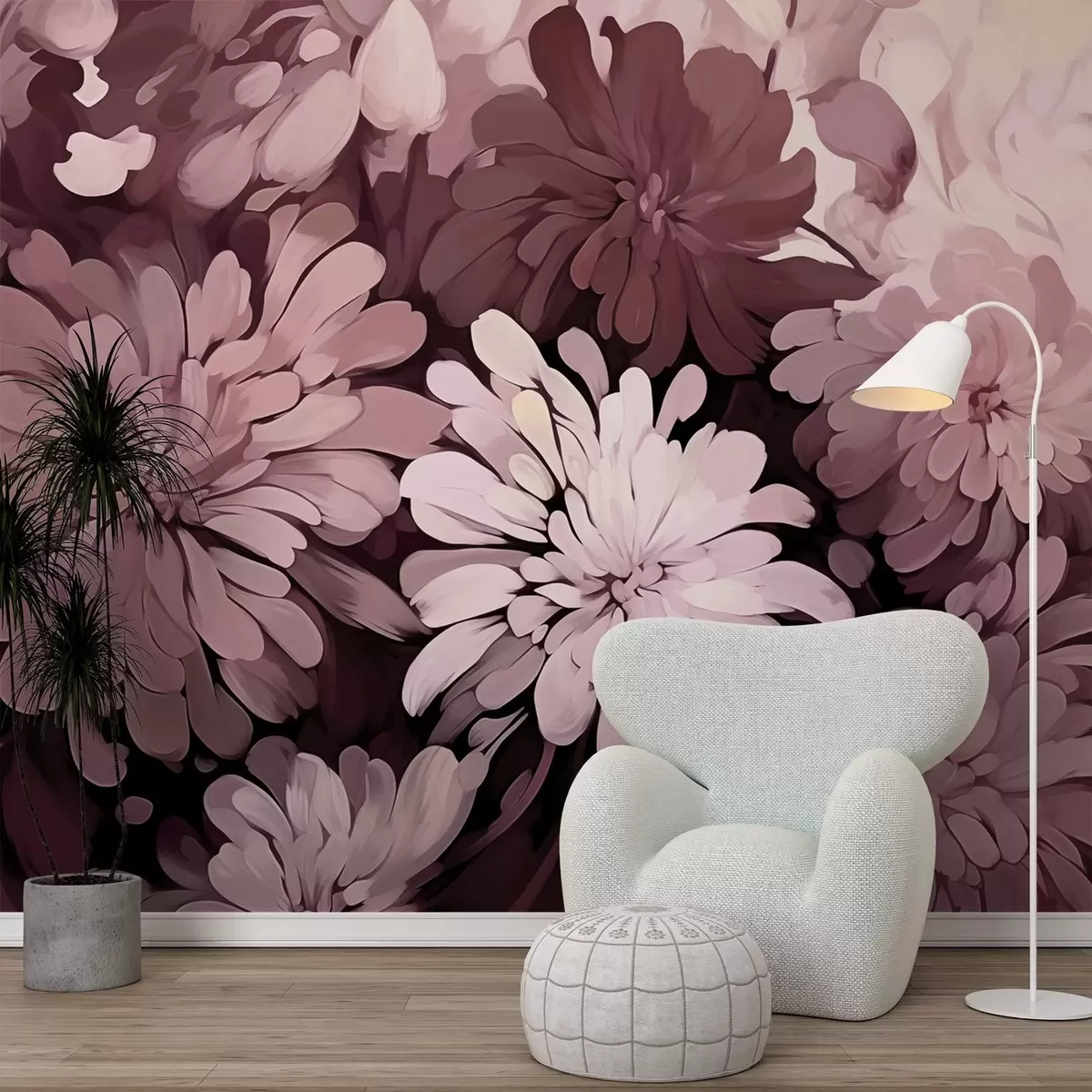 Papier peint Grandes fleurs w03894