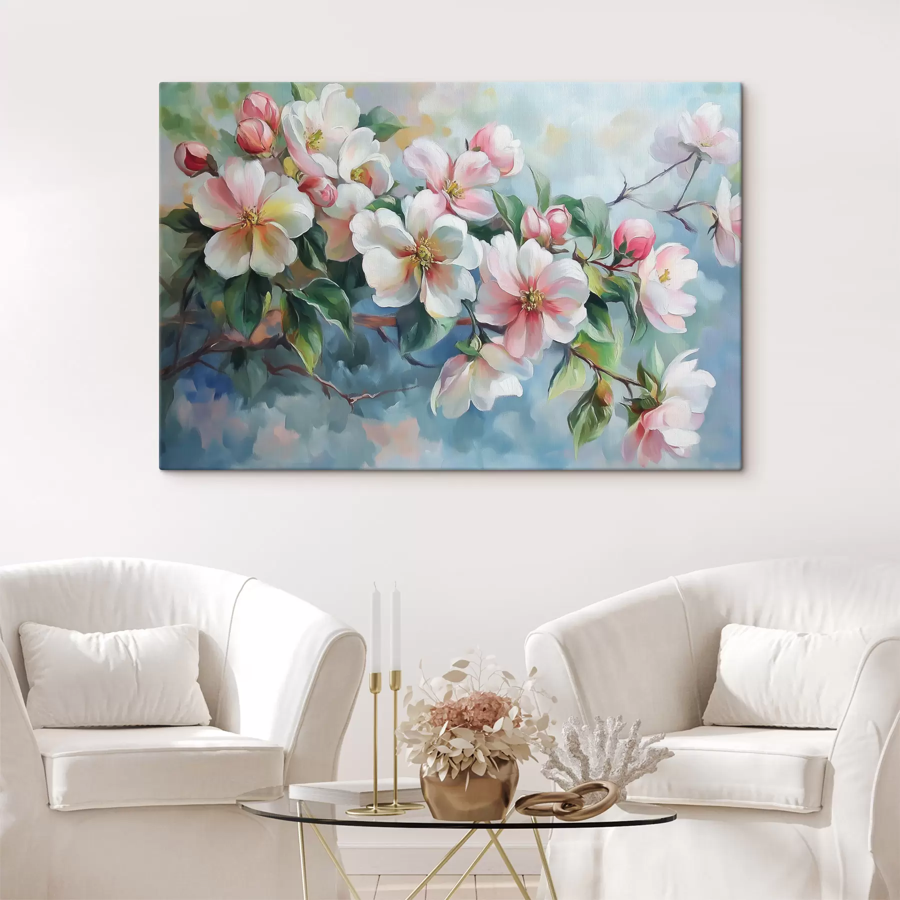 Tableau Branche avec fleurs s44328