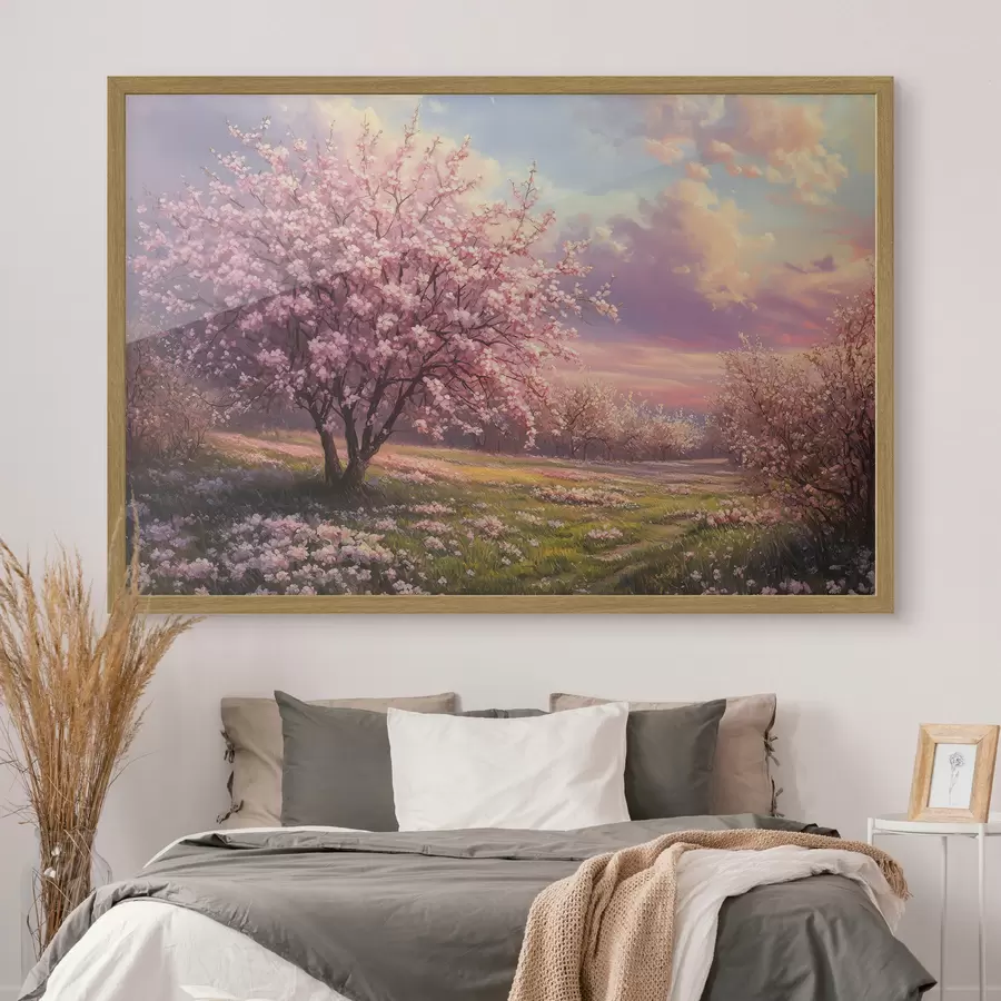 Papier peint Arbres roses en fleurs f44324