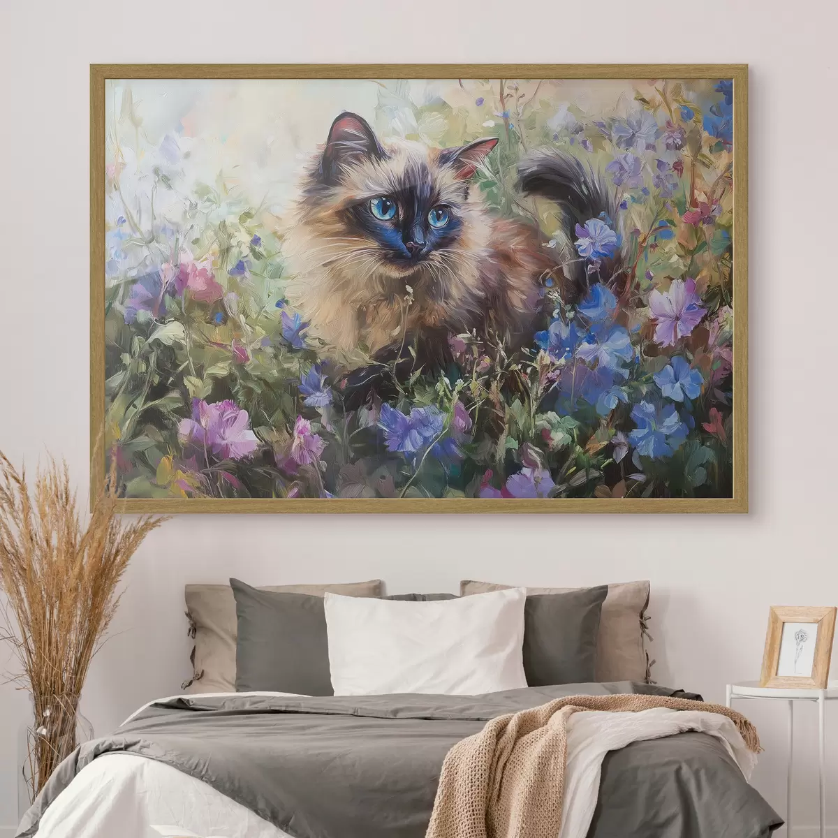 Poster Chaton dans les fleurs f44331