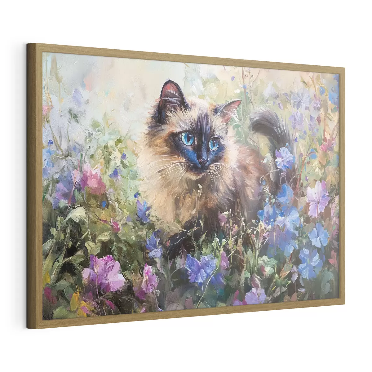 Poster Chaton dans les fleurs f44331