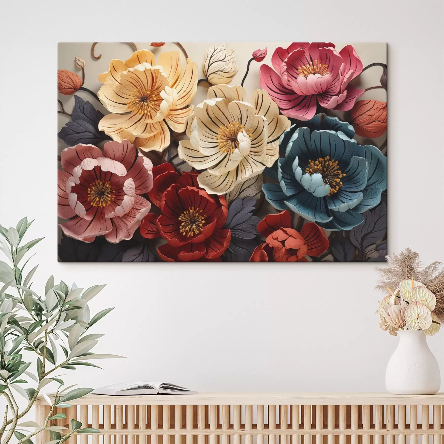 Tableau Fleurs éclatantes s44375