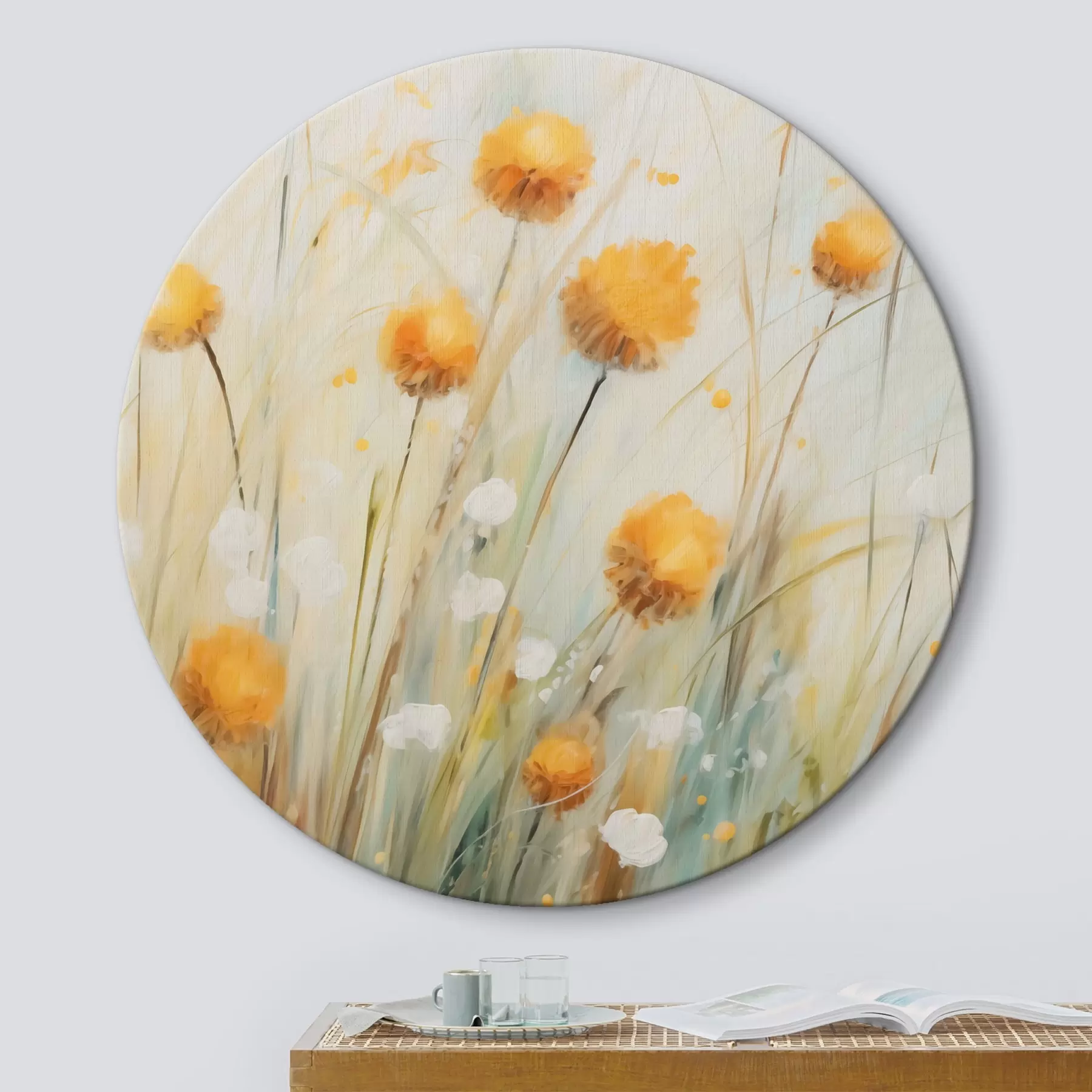 Tableau Fleurs sauvages dans l'herbe r44376