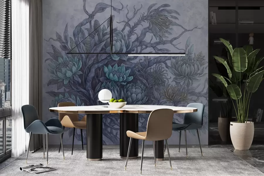 Papier peint Fleurs fantaisistes w03975v1