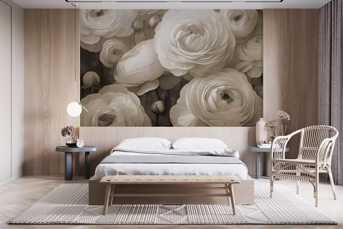 Papier peint Fleurs volumétriques w03915v1