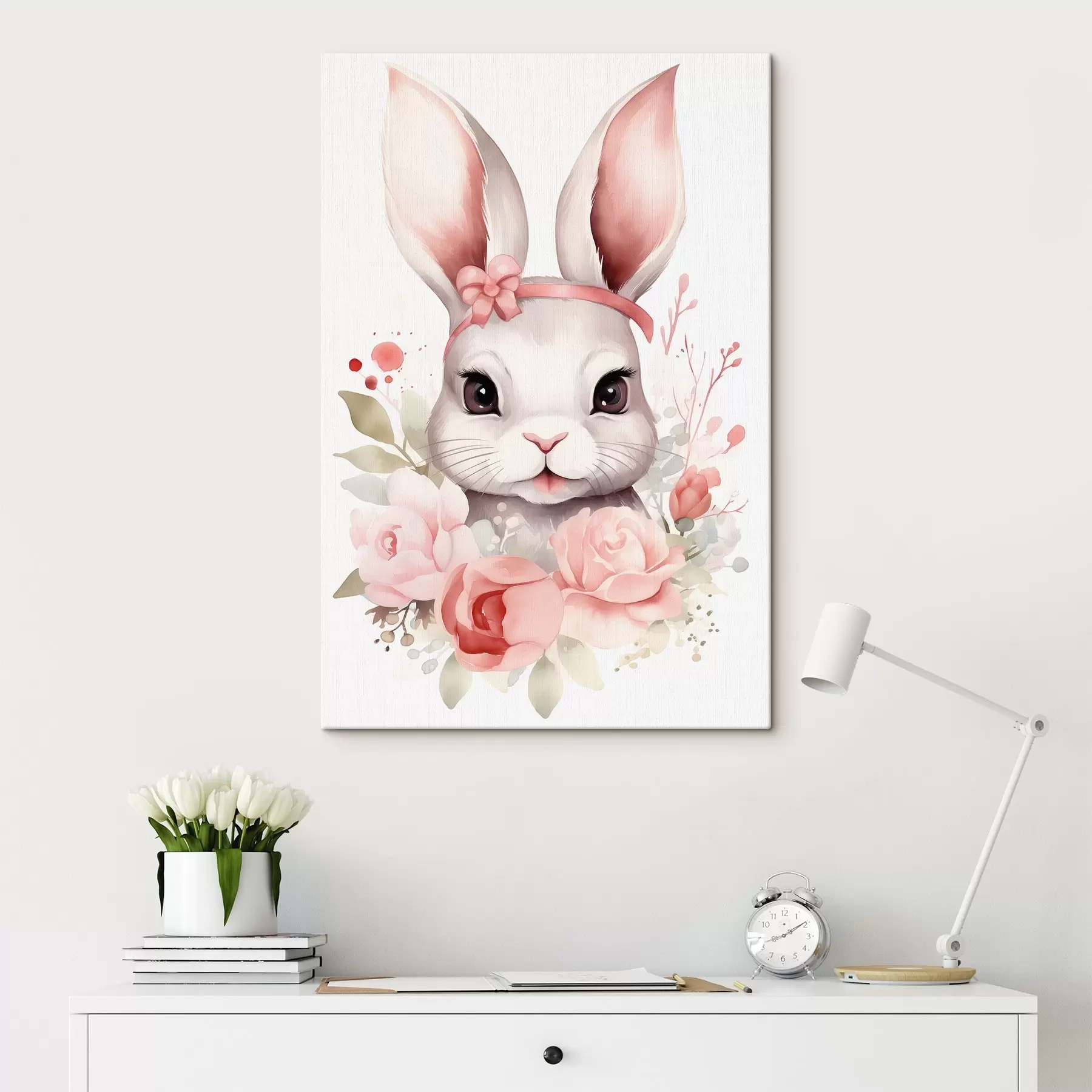 Papier peint Lièvre aquarelle s44387