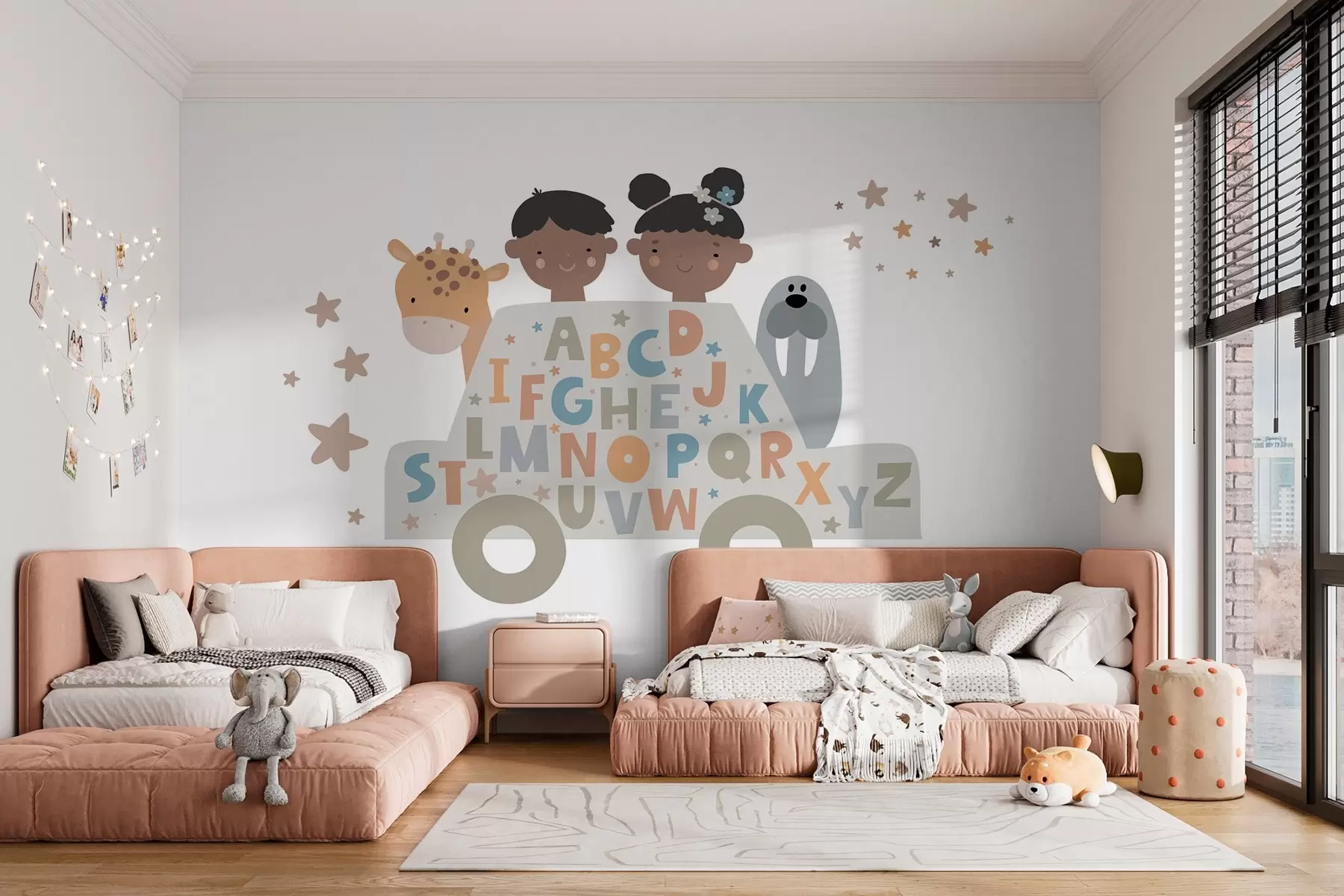 Papier peint Les enfants et l'alphabet w03934v3