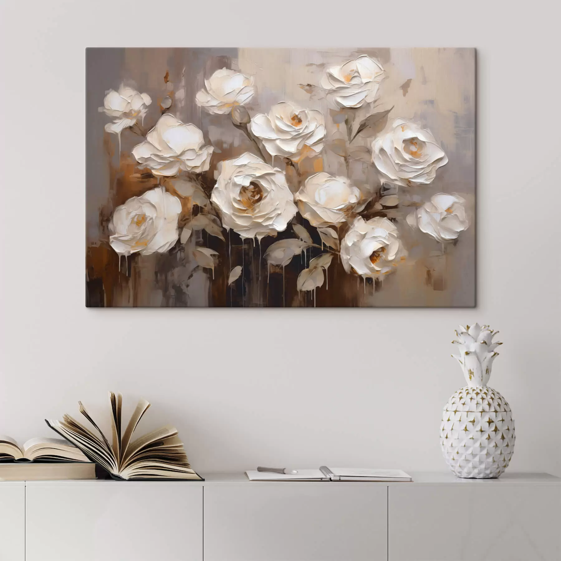 Tableau Bouquet abstrait de roses s44364