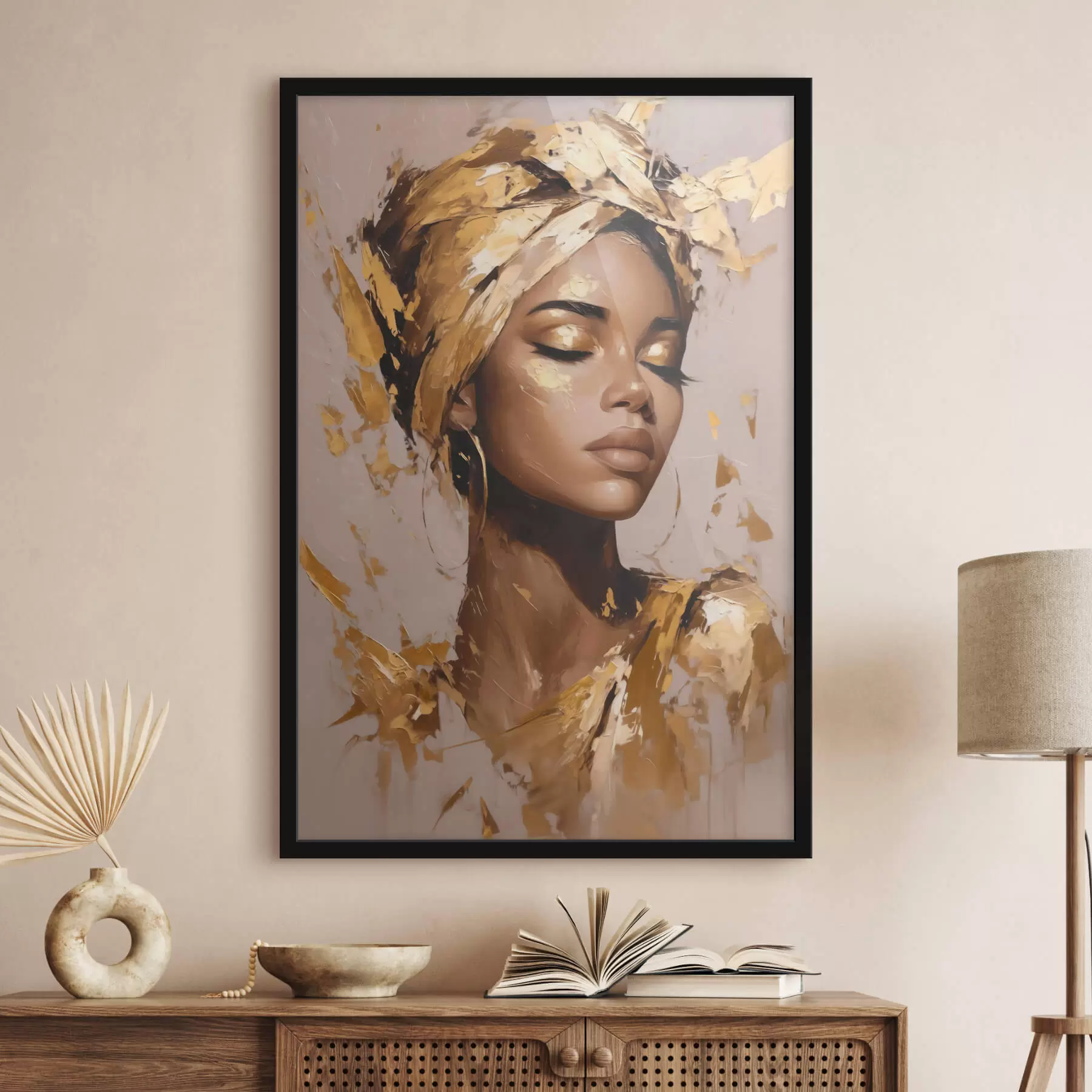 Papier peint Une belle femme élégante, portant un couvre-chef f44368