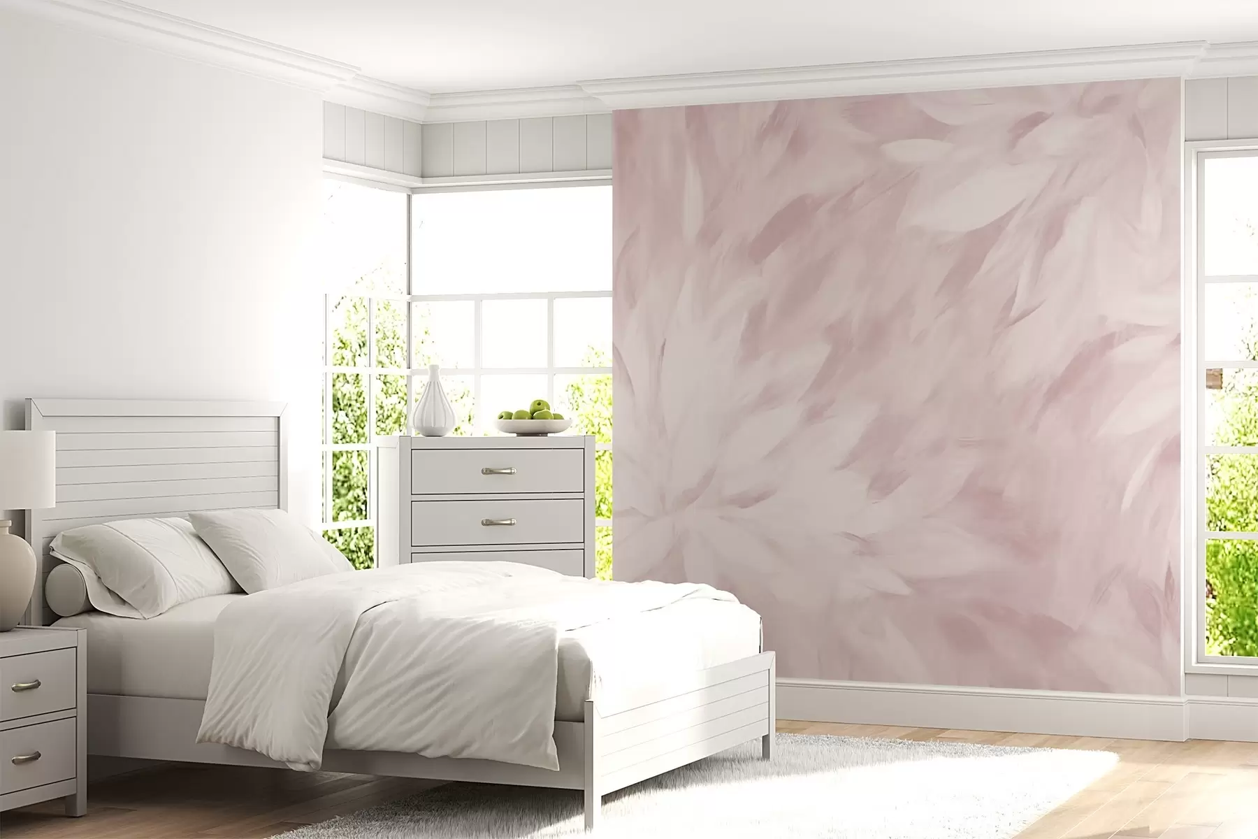 Papier peint Fleurs dans le style des traits doux w03986v1