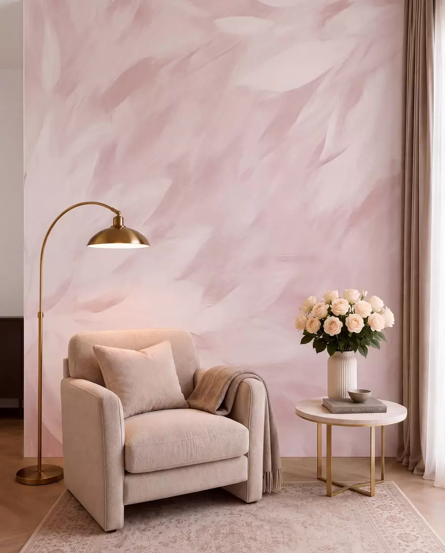 Papier peint Fleurs dans le style des traits doux w03986v1