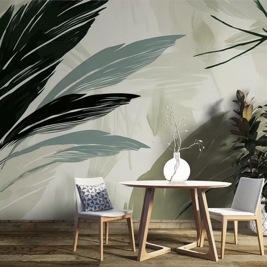 Papier peint Plumes abstraites multicolores w04037v3