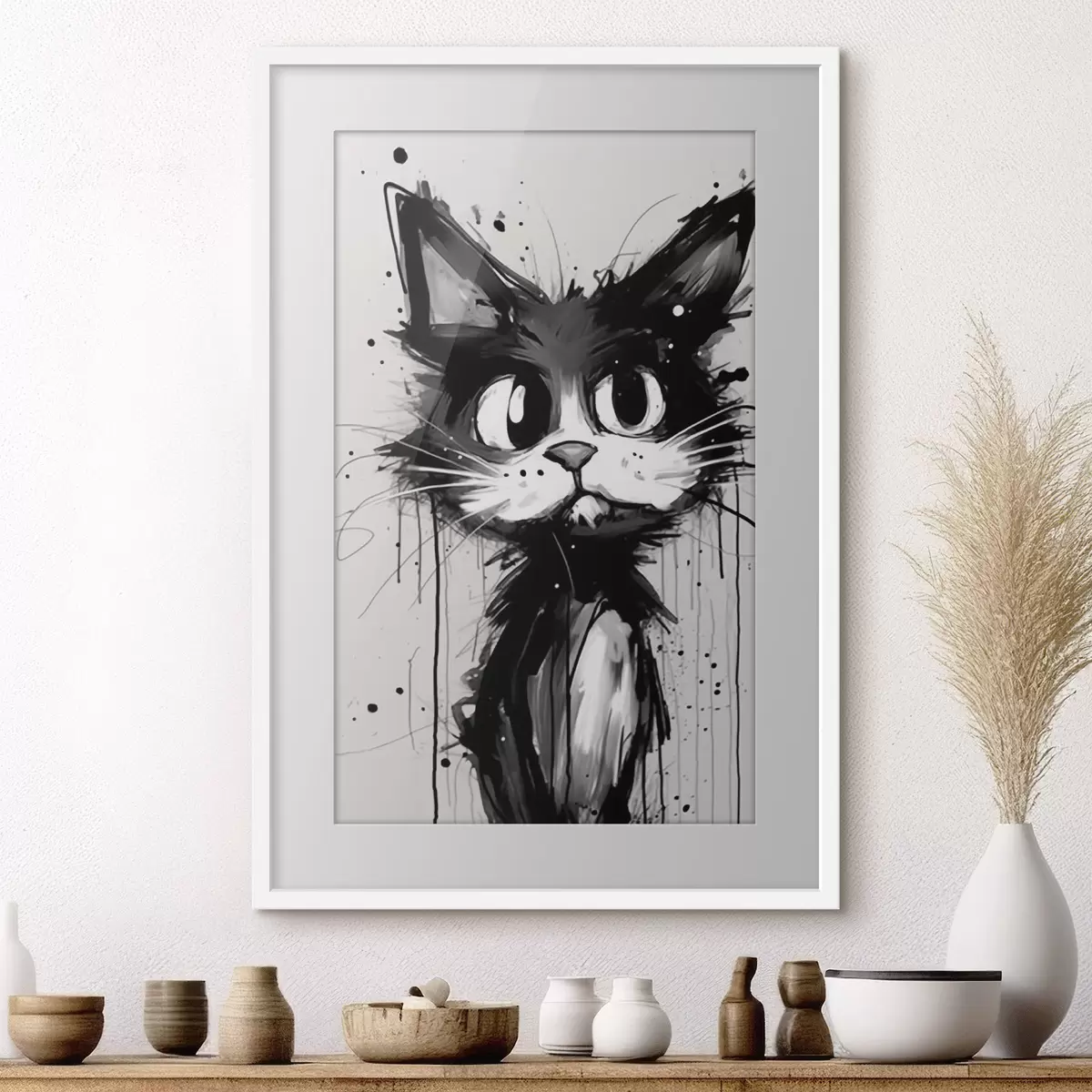 Poster Chat et étincelle f44483