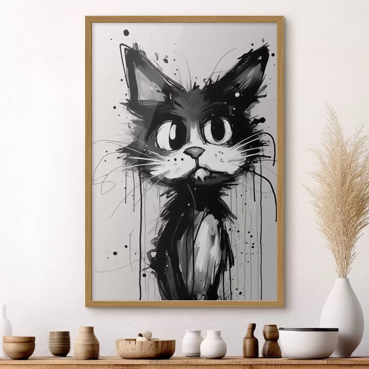 Poster Chat et étincelle f44483