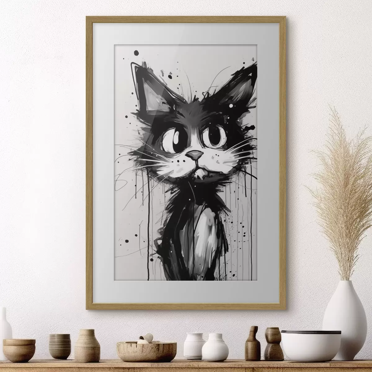 Poster Chat et étincelle f44483