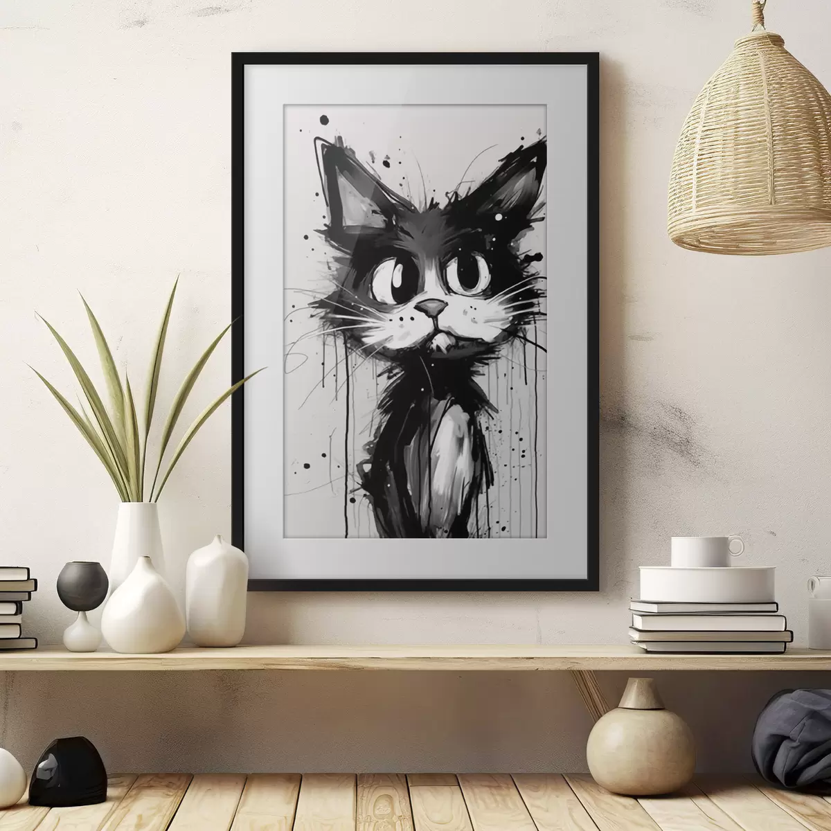 Poster Chat et étincelle f44483