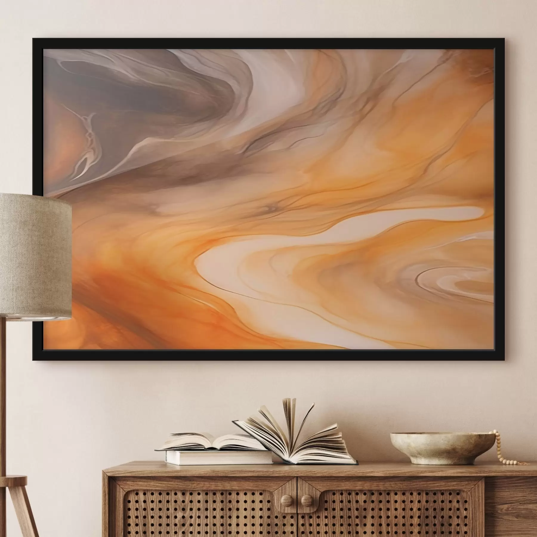 Papier peint Vagues abstraites et chaleureuses f44496