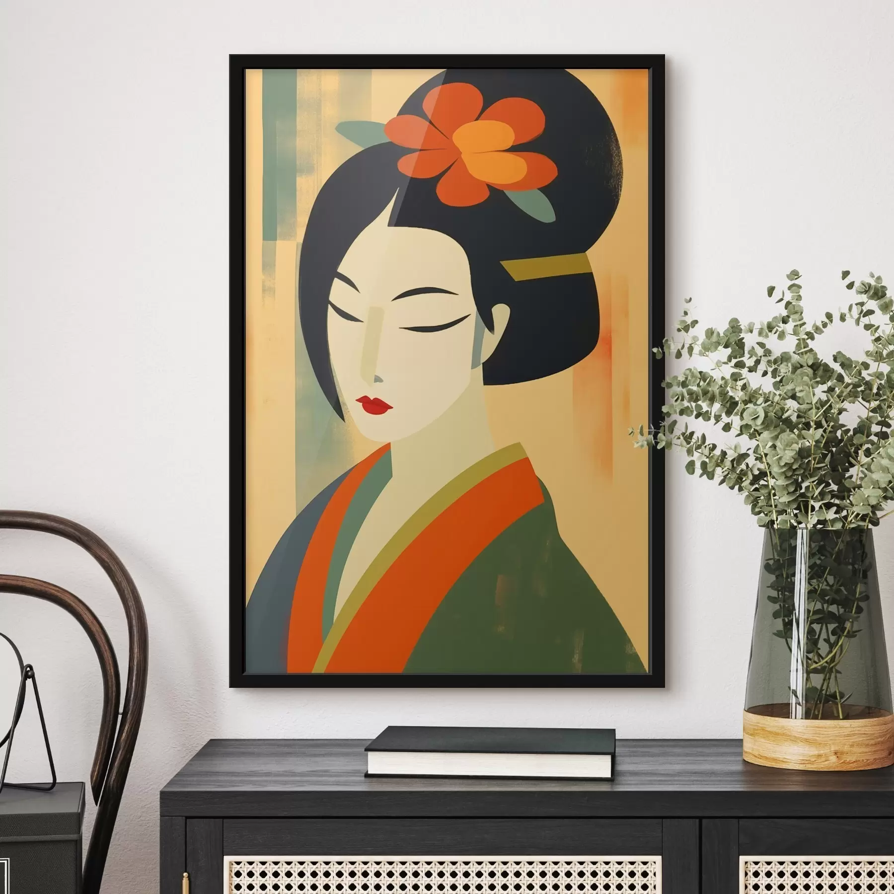 Tableau Geisha de profil f44498