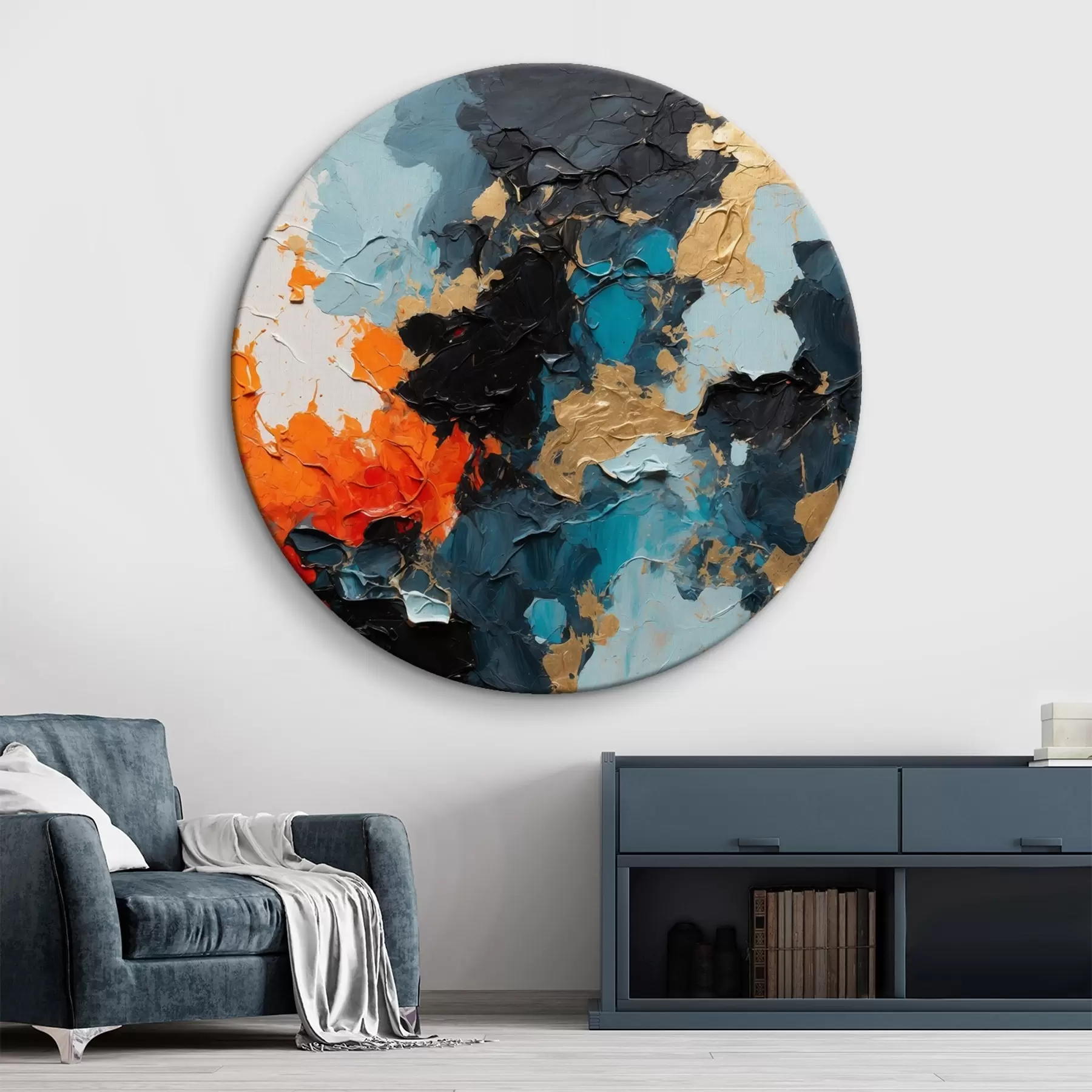 Tableau Peinture à l'huile abstraite multicolore r44431