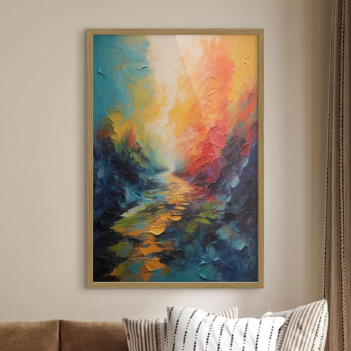 Poster Sentier de couleur f44441