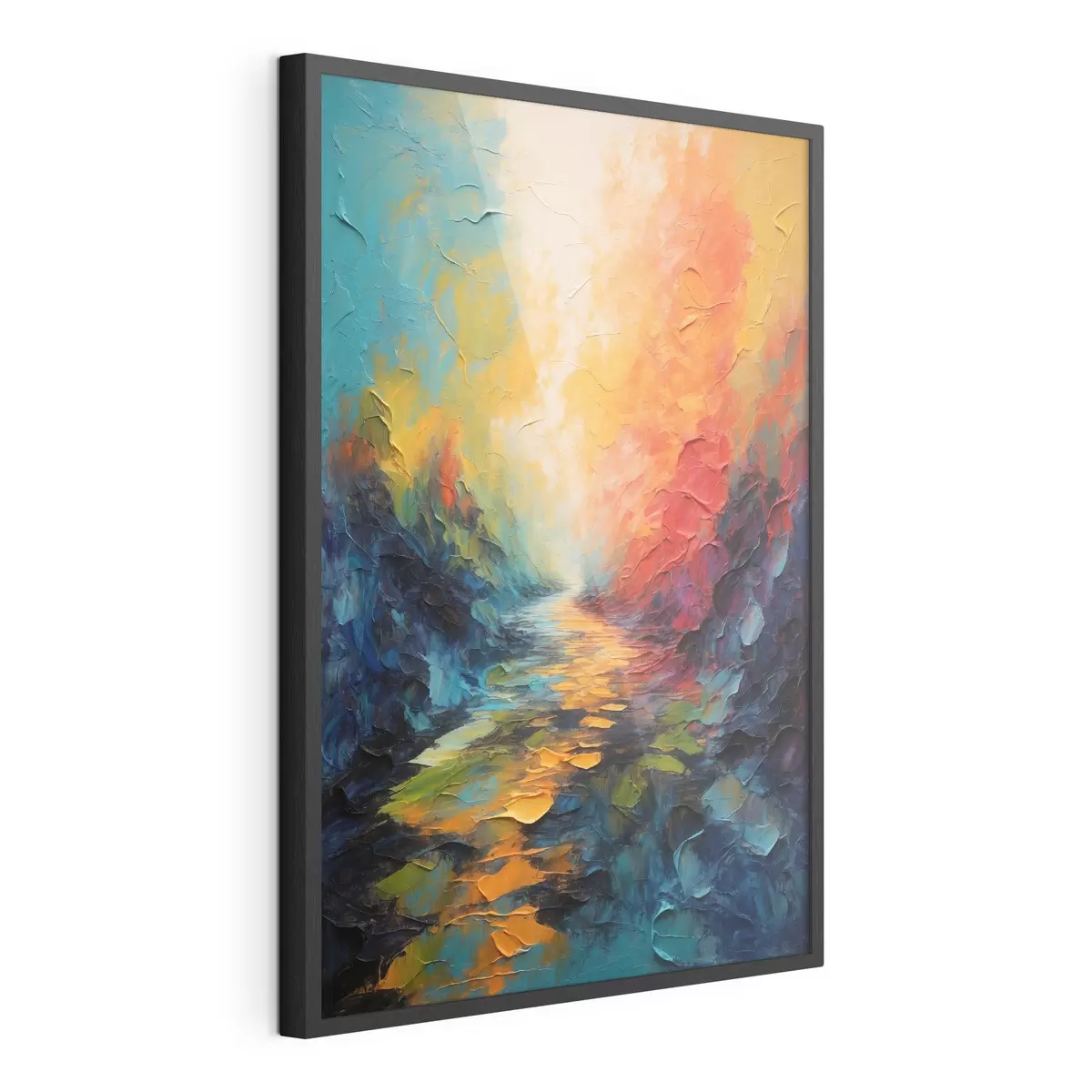 Poster Sentier de couleur f44441