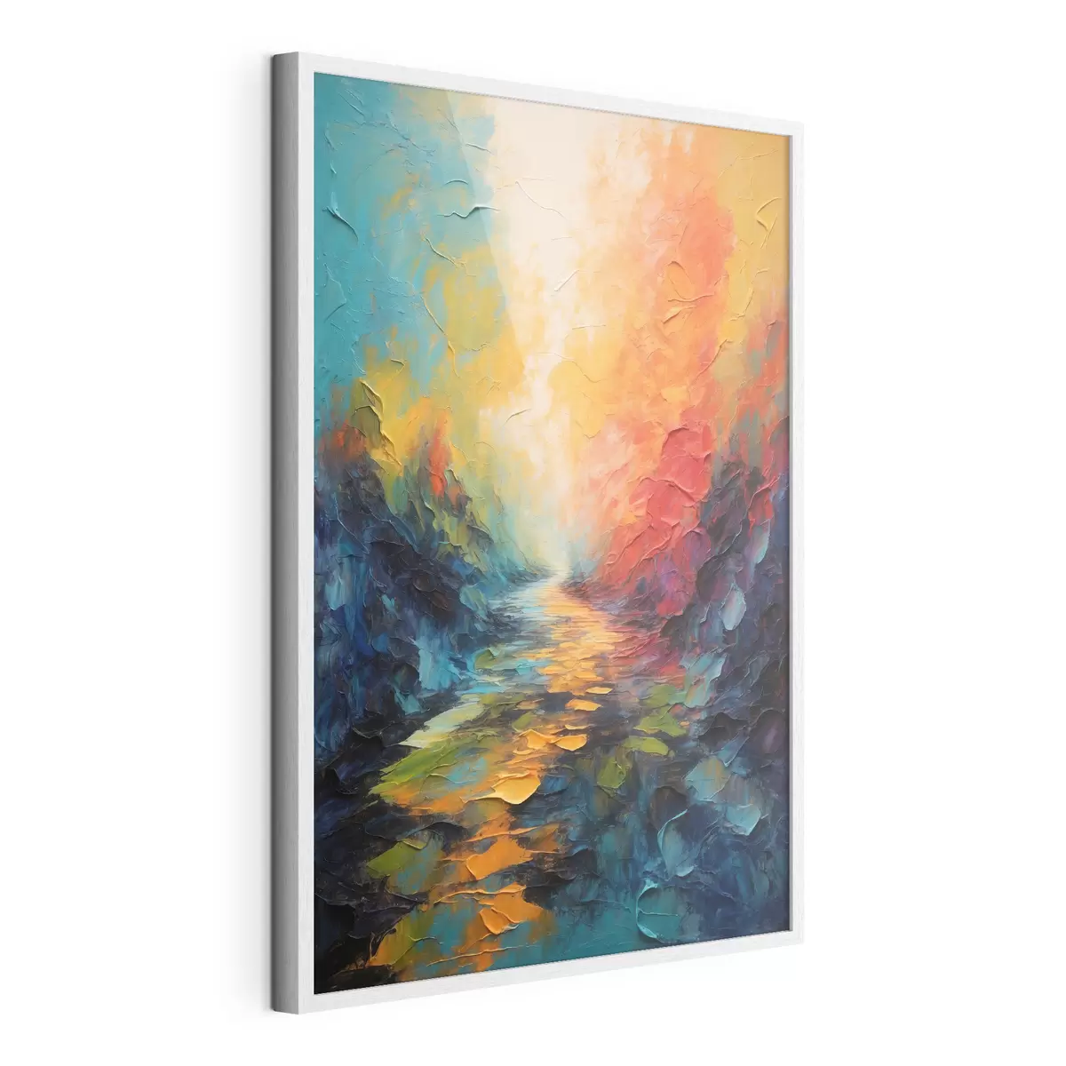 Poster Sentier de couleur f44441