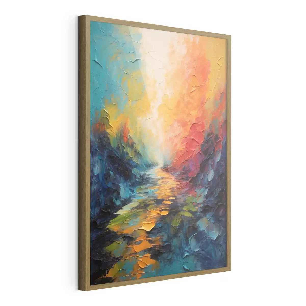 Poster Sentier de couleur f44441