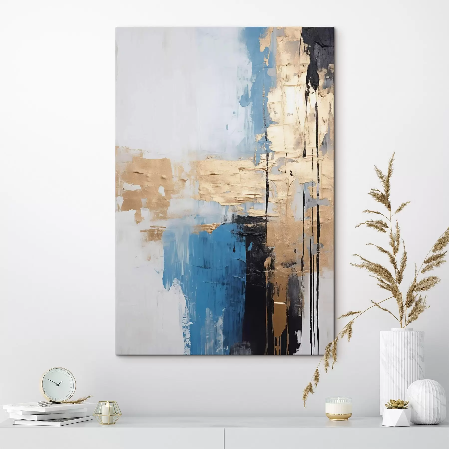 Tableau Abstraction imitation de la peinture s44516