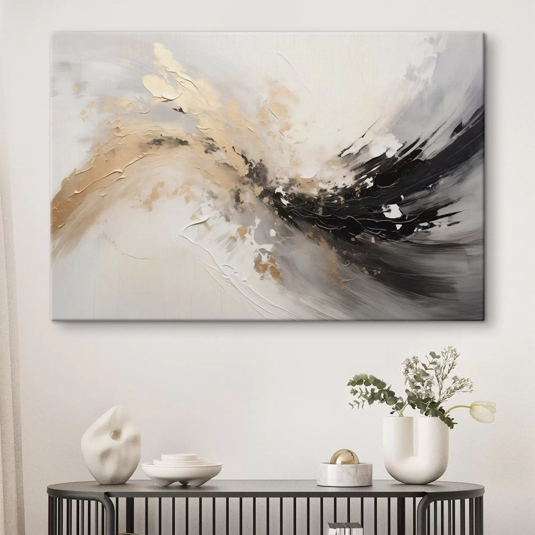 Tableau Composition abstraite, imitation de la peinture s44519