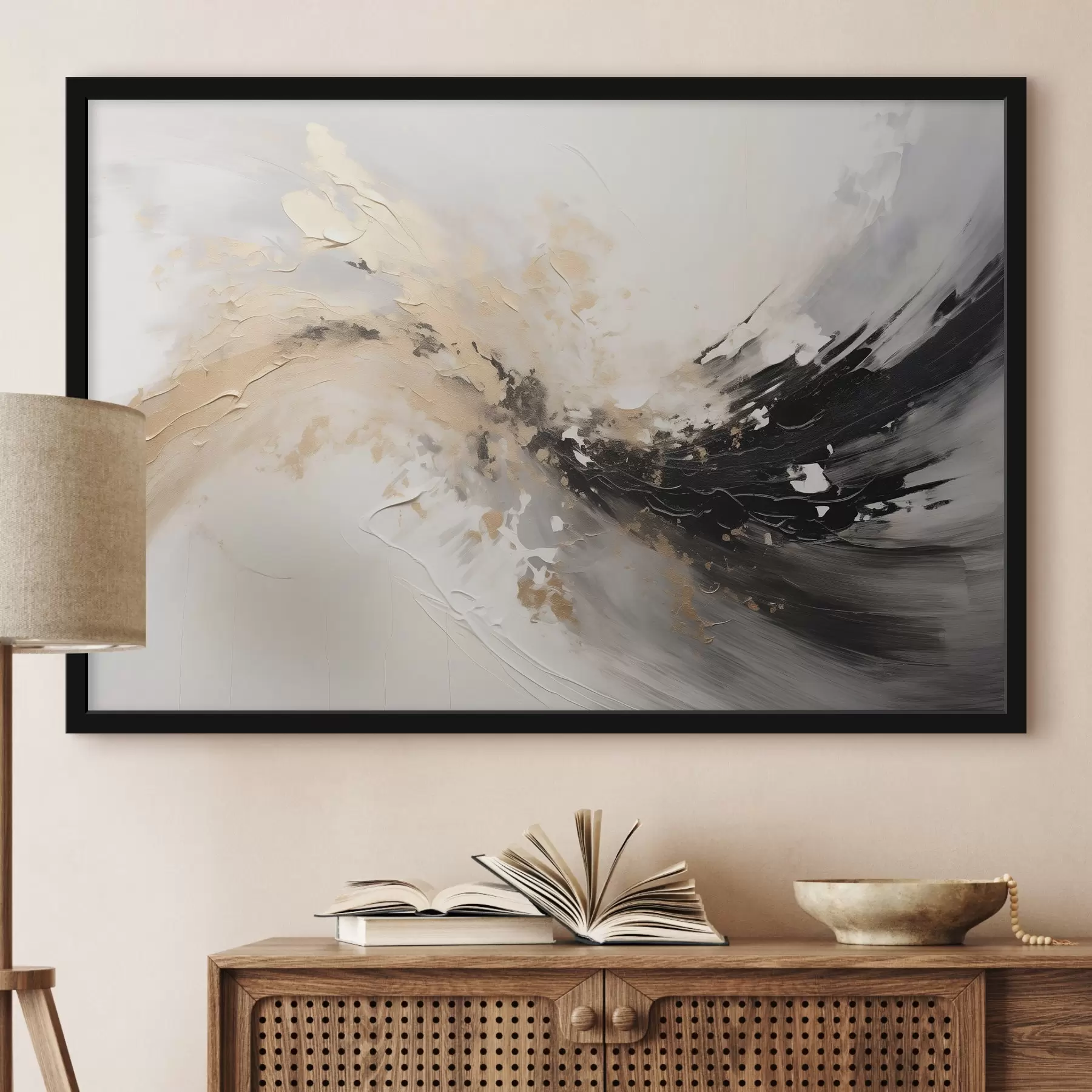 Papier peint Composition abstraite, imitation de la peinture f44519