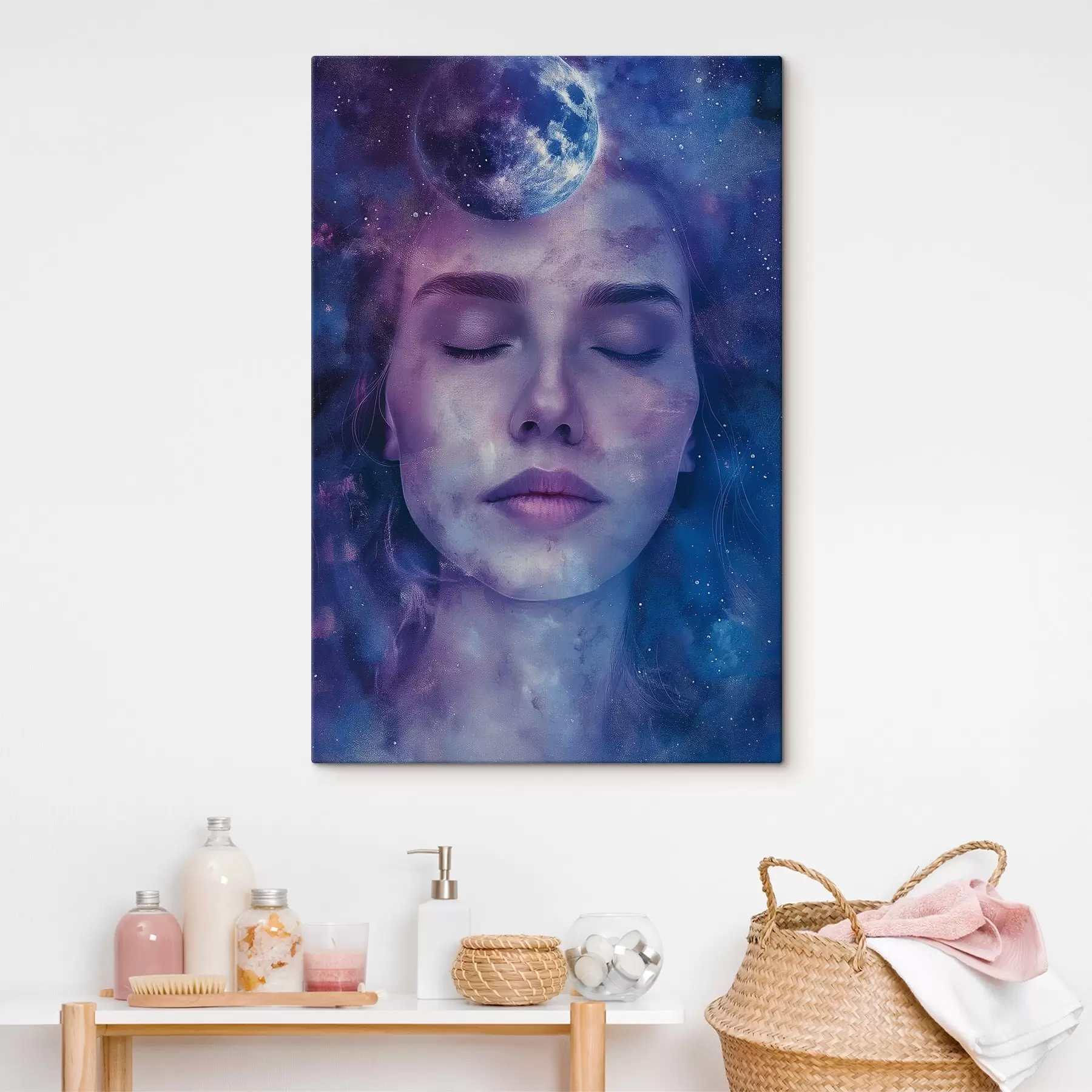 Tableau La femme et le cosmos s44539